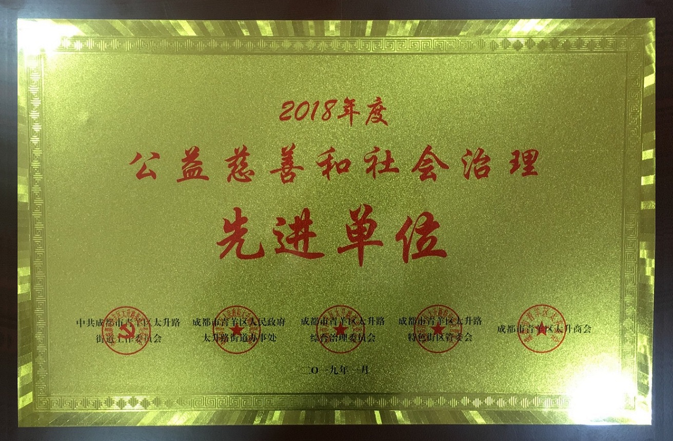 公益慈善和社会治理先进单位